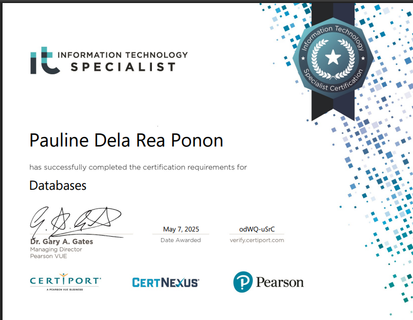 Database Certification